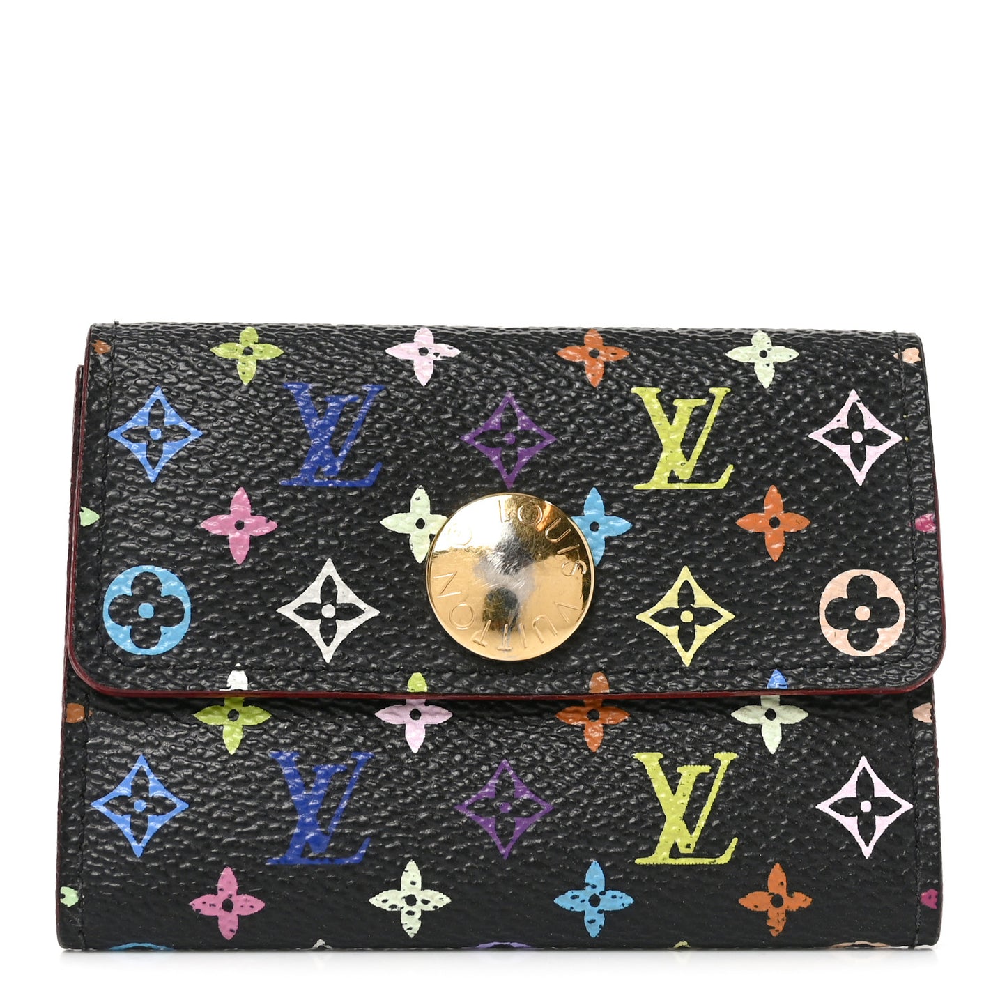 Monogram Multicolor Business Card Holder Black
