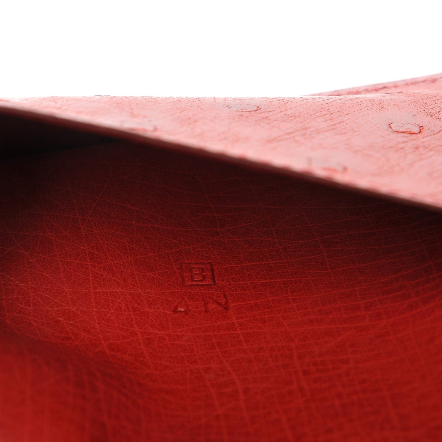 Ostrich Globe Trotter Agenda Cover Rouge Vif