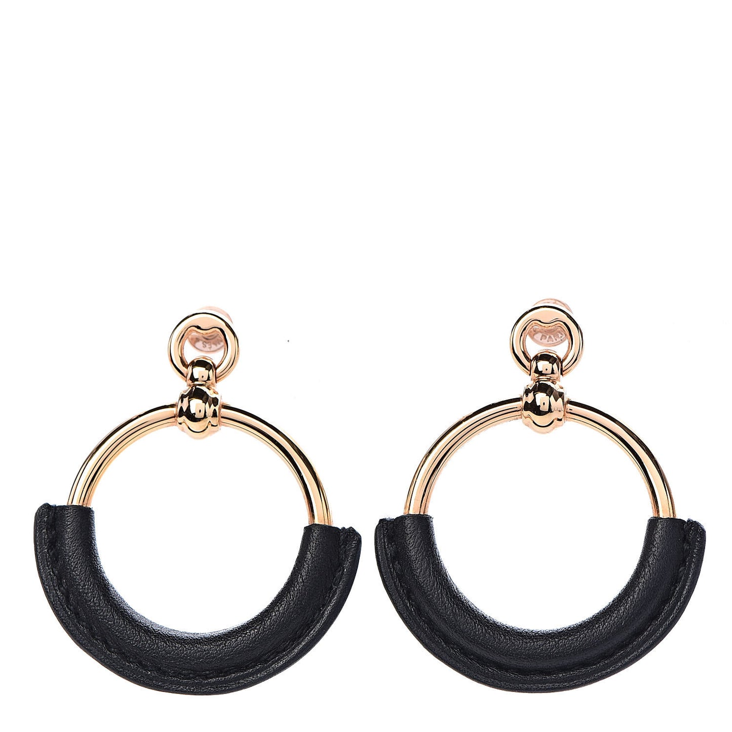 Swift Loop Earrings Rose Gold Black