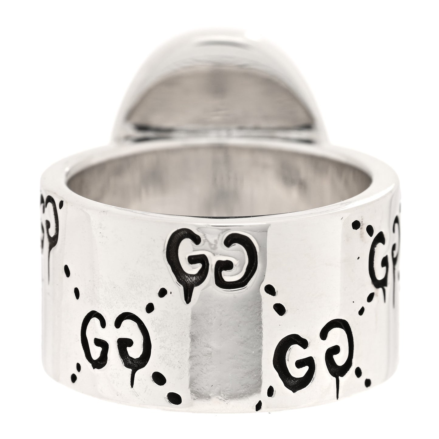 Sterling Silver Grey Diamond GucciGhost Ghost Ring 54 6.75