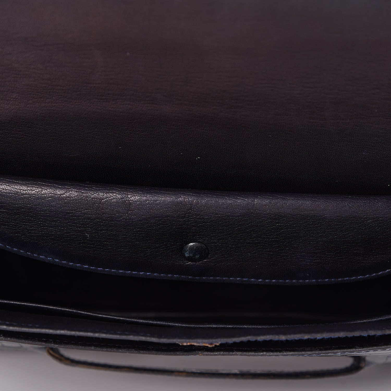 Hermes Shiny Crocodile Faco Clutch Bleu Marine 5 of 16