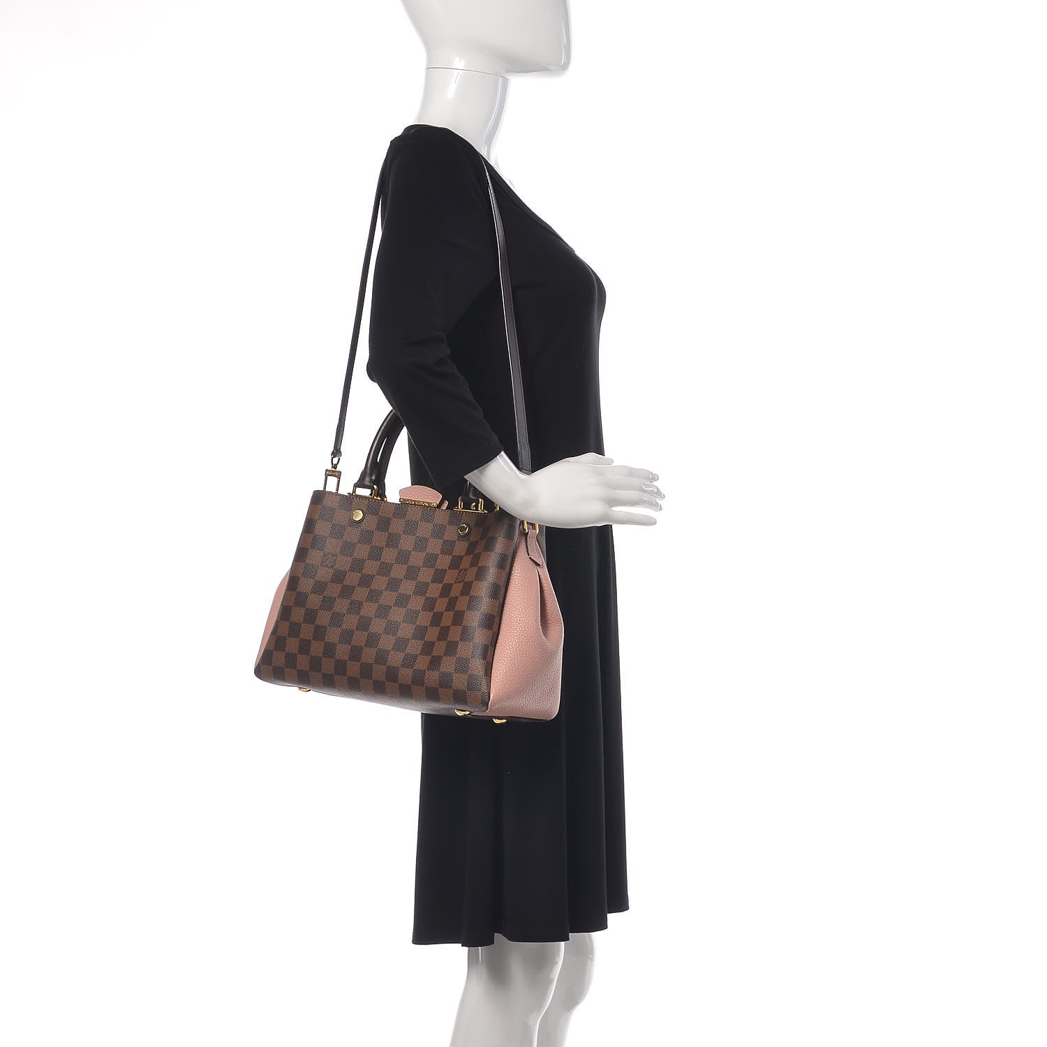 Louis Vuitton Damier Ebene Cuir Taurillon Brittany Magnolia 2 of 13