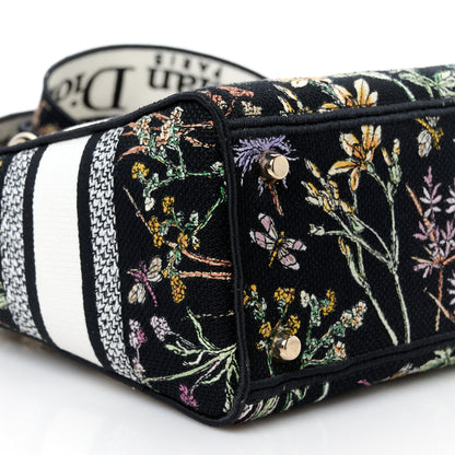 Christian Dior Canvas Embroidered Herbarium Medium Lady D-Lite Black Multicolor 9 of 10