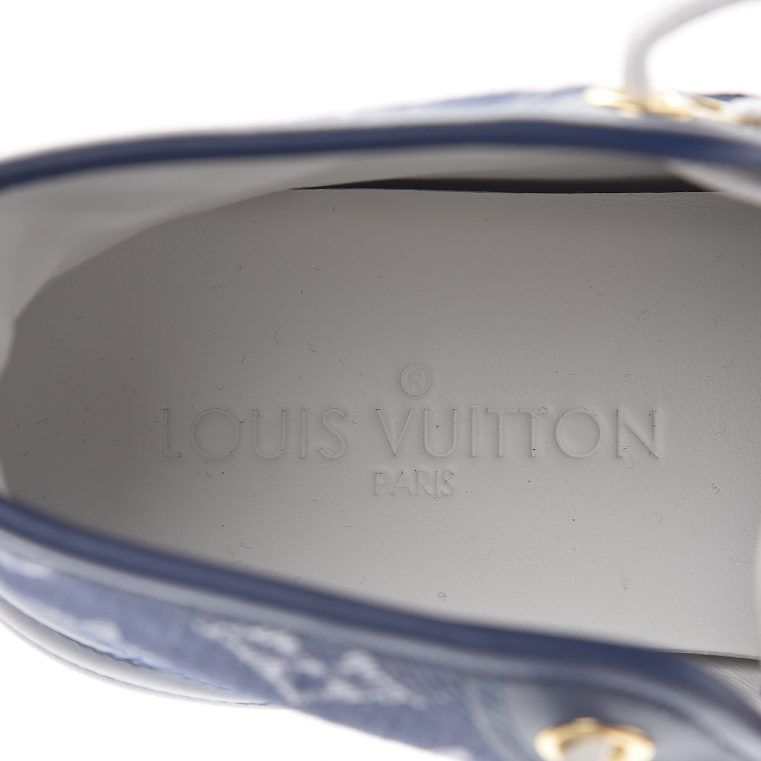 Louis Vuitton Monogram Denim Punchy Sneakers 35.5 Blue 6 of 9