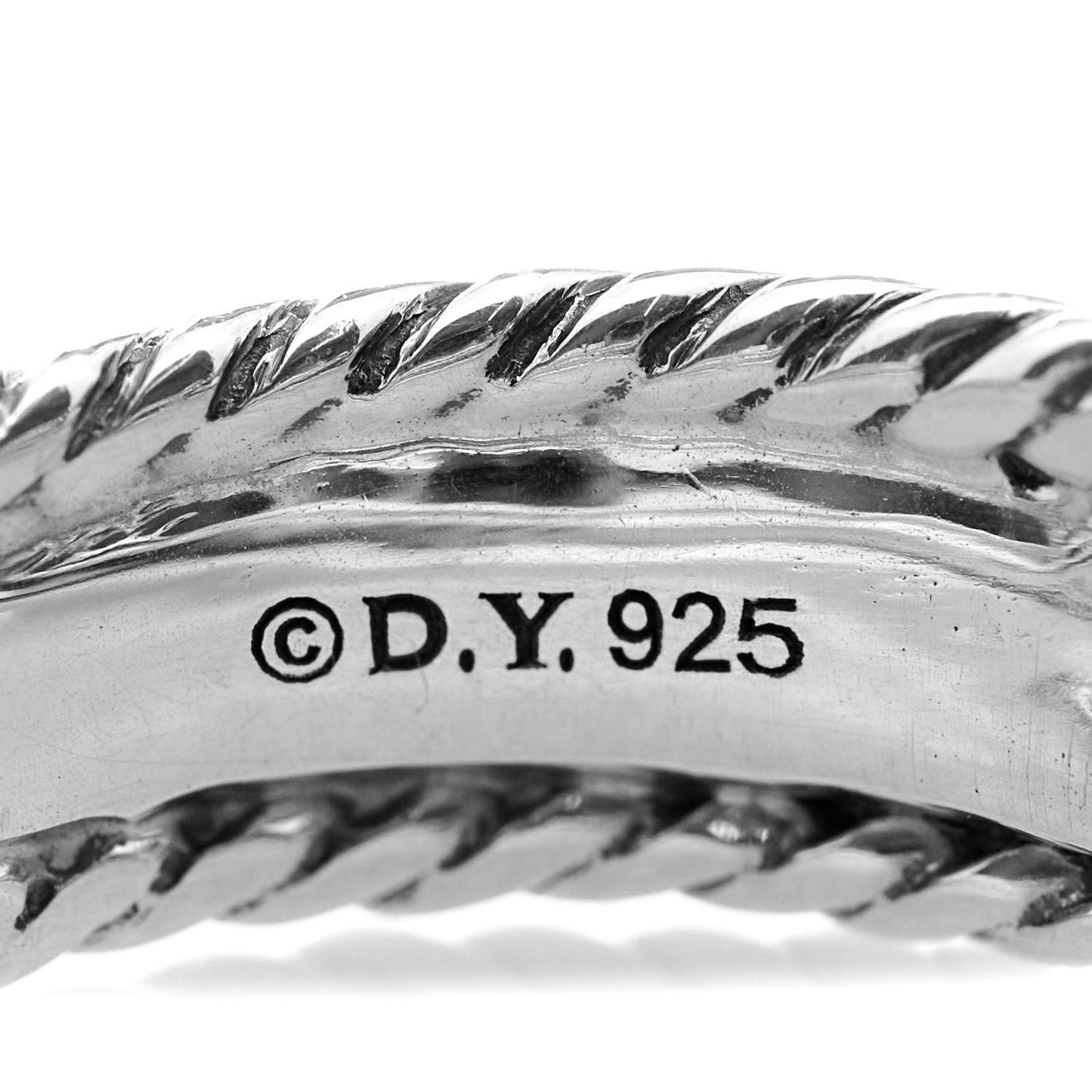 Sterling Silver Diamond X Crossover Ring 50 5.25