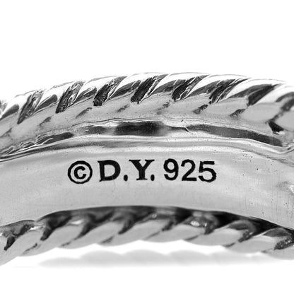 David Yurman Sterling Silver Diamond X Crossover Ring 50 5.25 8 of 8