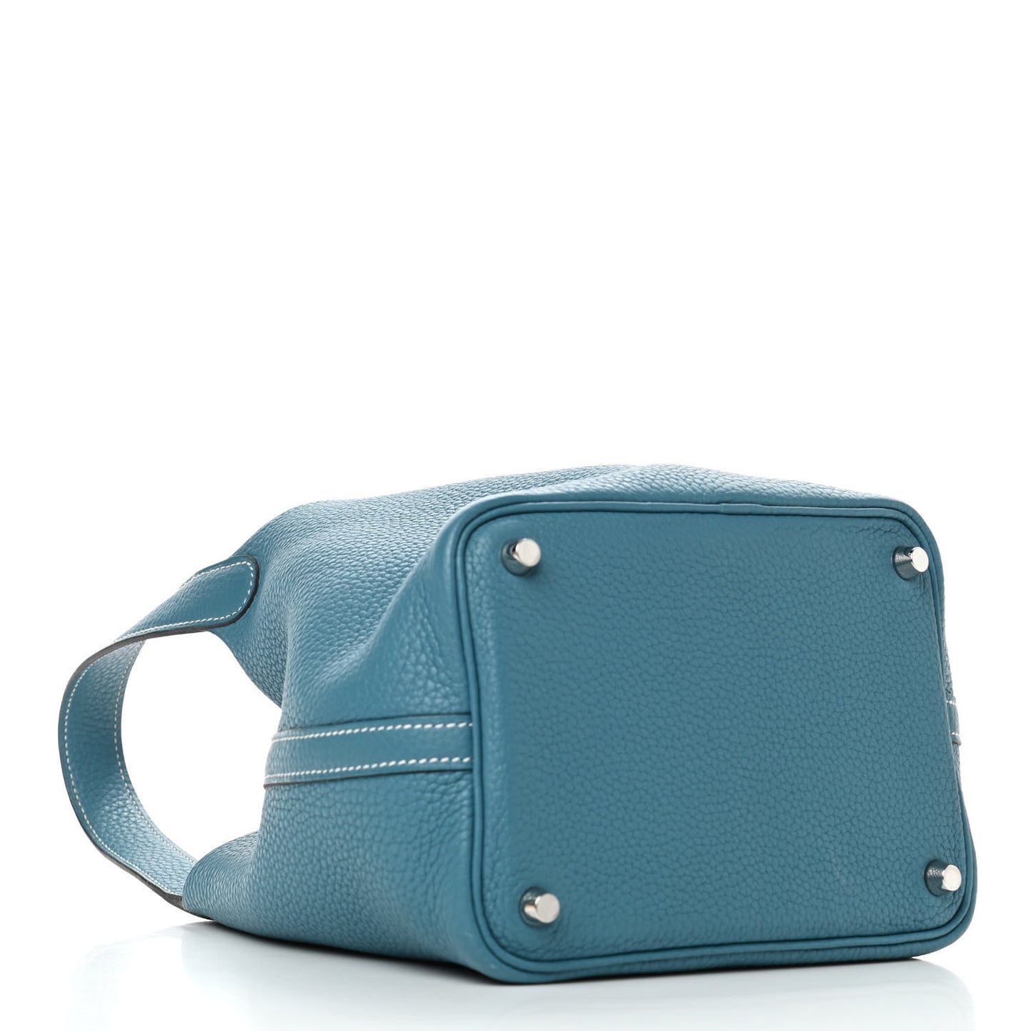 Taurillon Clemence Picotin Lock 18 PM Blue Jean