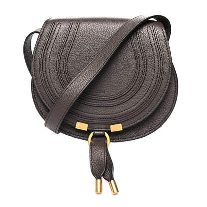 Chloe Grained Calfskin Small Marcie Saddle Bag Bold Brown 1 of 10