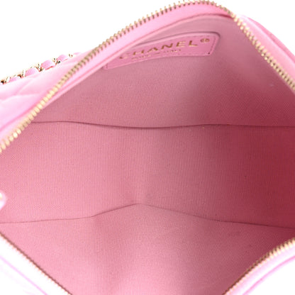 Chanel Lambskin Quilted Chain Around Hobo Pink 5 of 11