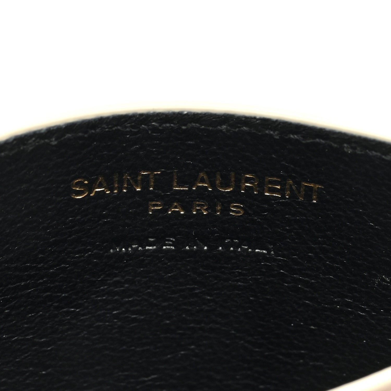 Saint Laurent Grain De Poudre Matelasse Chevron Monogram Credit Card Case Crema Soft 6 of 6