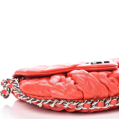 Chanel Washed Lambskin Mini Chain Around Messenger Red 5 of 17