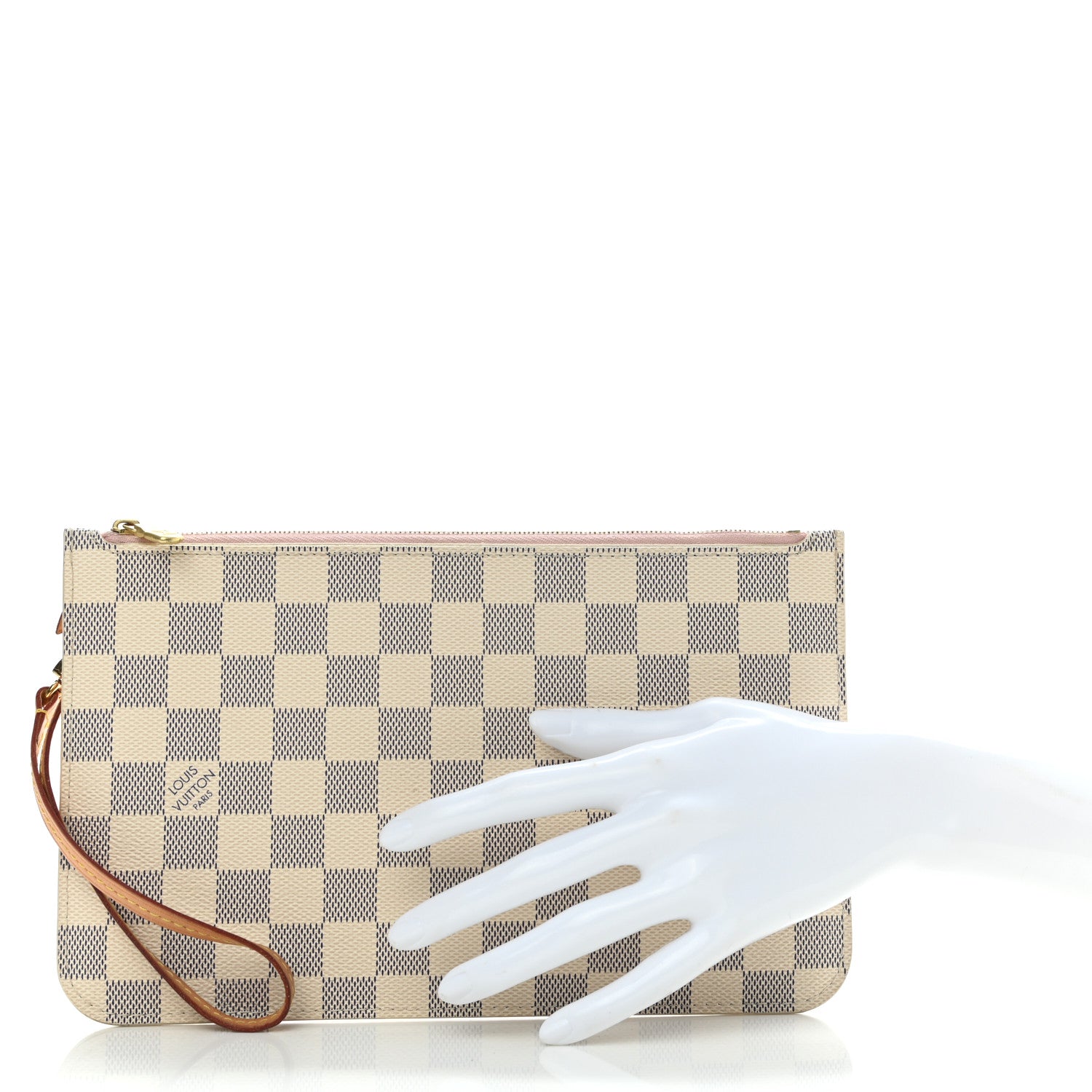 Louis Vuitton Damier Azur Neverfull MM GM Pochette Rose Ballerine 2 of 7