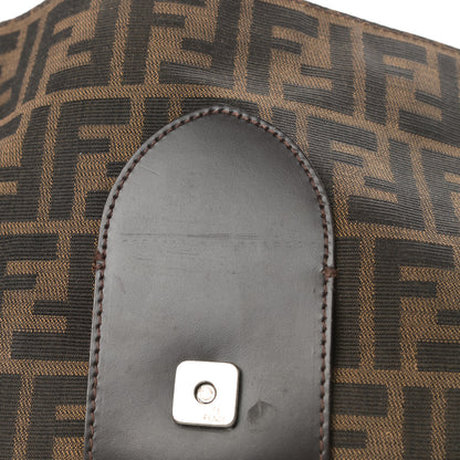 Fendi Zucca Buckle Shoulder Bag Tobacco 13 of 15