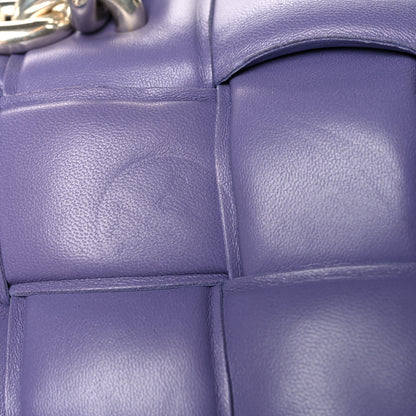 Bottega Veneta Lambskin Maxi Intreccio Padded Chain Cassette Crossbody Bag Lavender 10 of 12