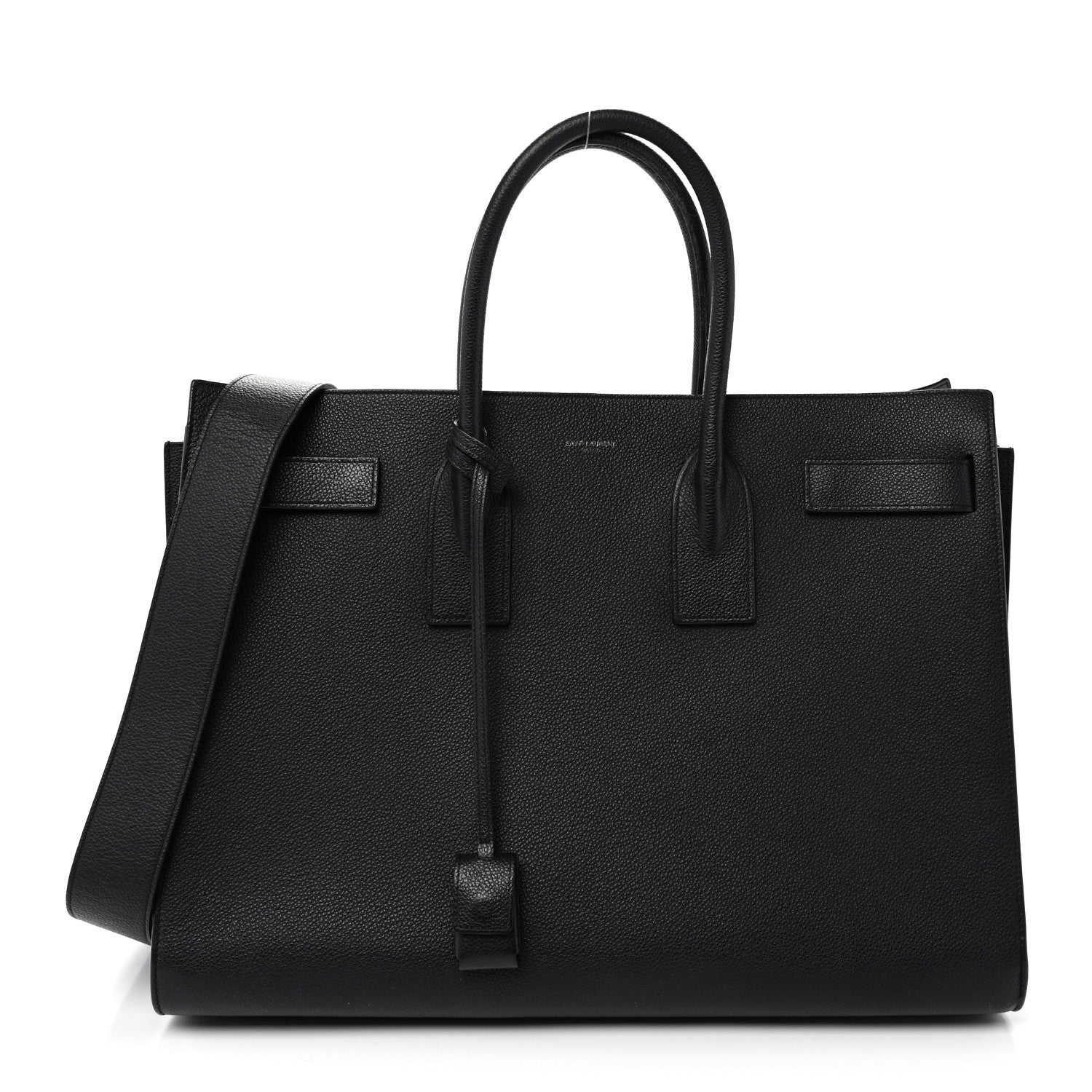Saint Laurent Grained Calfskin Large Sac de Jour Carryall Black 1 of 10