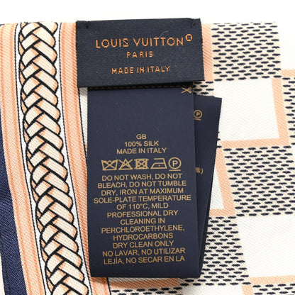 Louis Vuitton Silk Damier Azur Infinity Bandeau Azure Blue 4 of 4