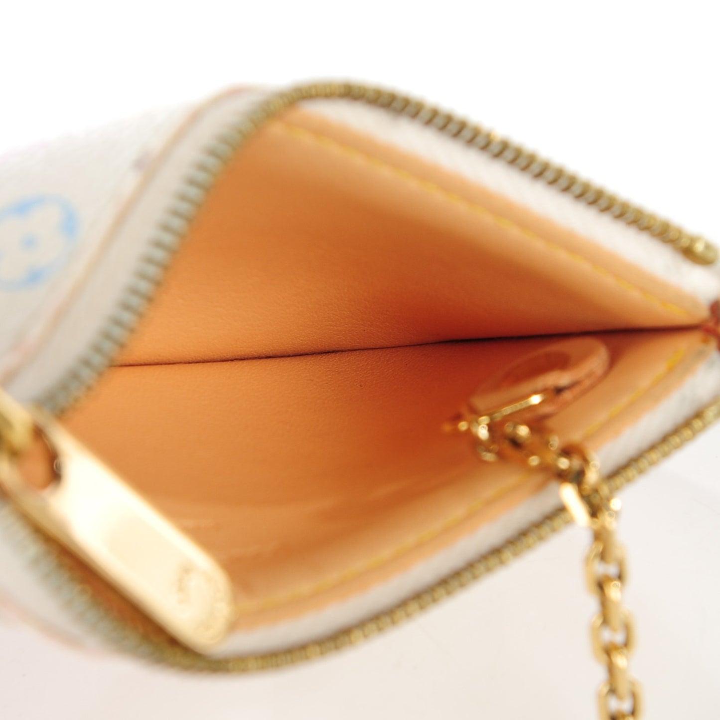Monogram Multicolor Key Pouch White