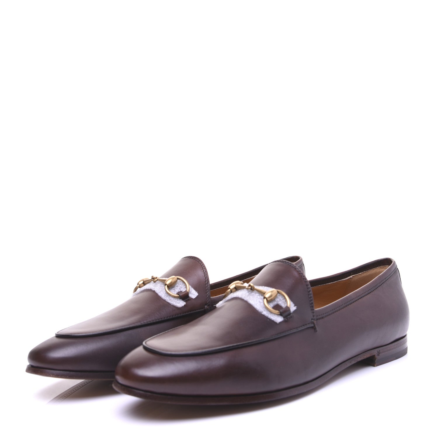 Gucci Calfskin Womens Jordaan Loafers 39.5 Fondente Brown 10 of 18