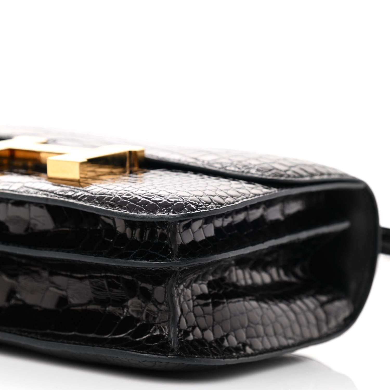 Hermes Shiny Alligator Constance 18 Black 10 of 10