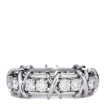 Tiffany Platinum Diamond Schlumberger Sixteen Stone Ring 48 4.5 3 of 5