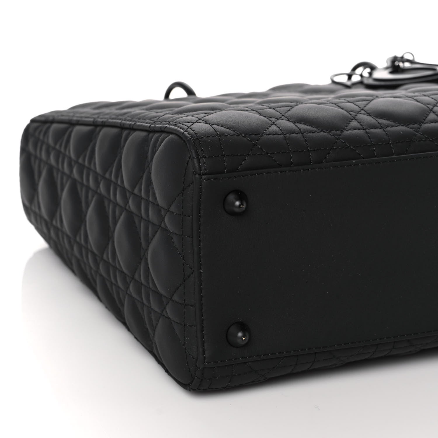 Christian Dior Ultra Matte Calfskin Cannage Large Lady Dior Black 7 of 12