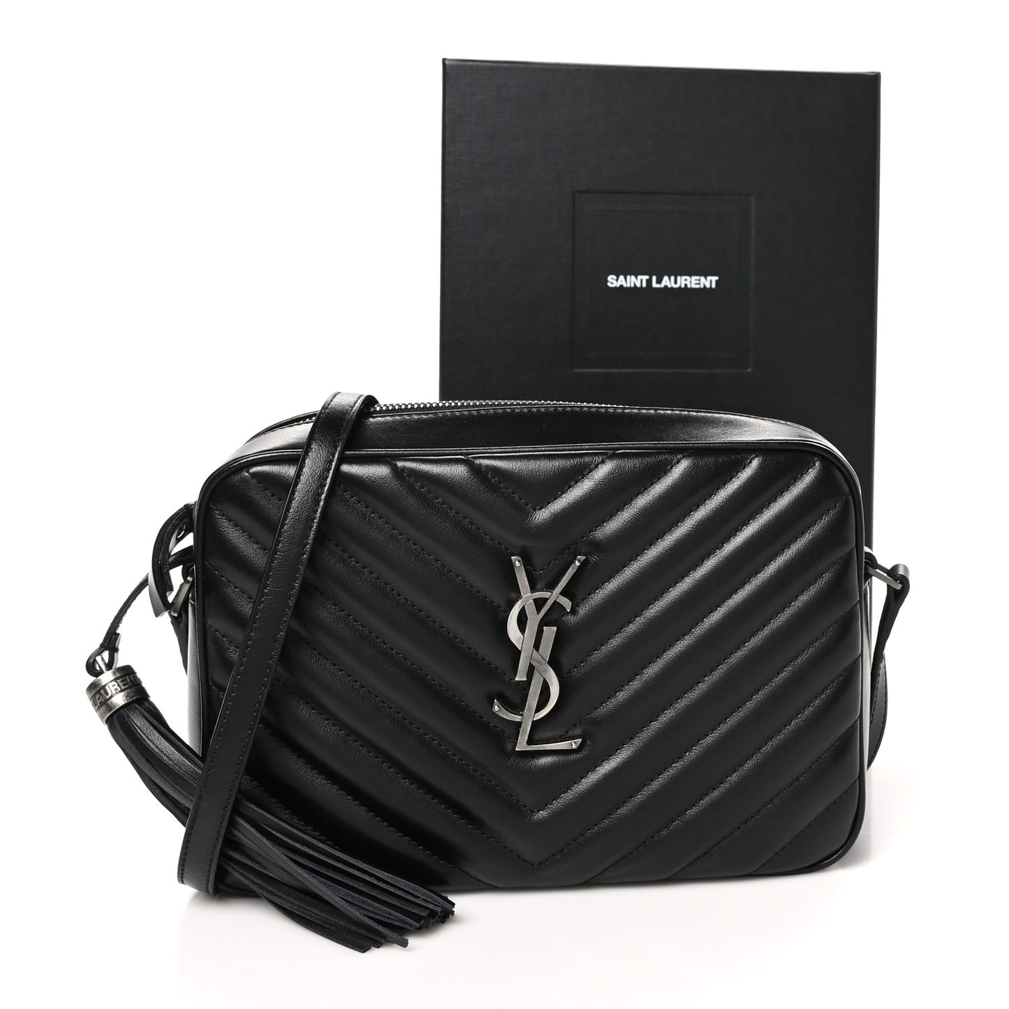 Calfskin Matelasse Monogram Lou Camera Bag Black
