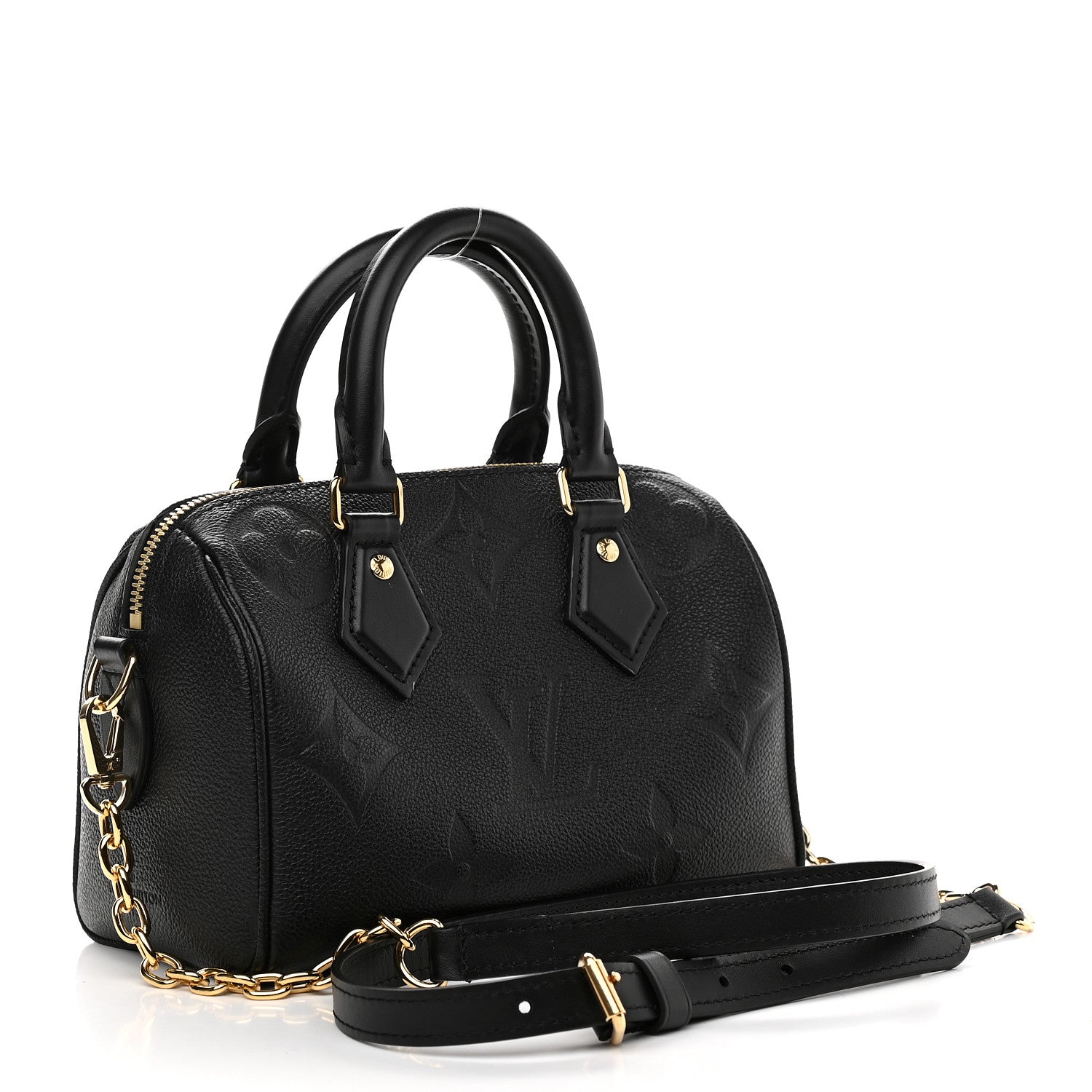 Louis Vuitton Empreinte Monogram Giant Speedy Bandouliere 20 Black 3 of 8