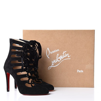 Christian Louboutin Veau Velours Spinetita 100 Ankle Boots 39.5 Black 9 of 9