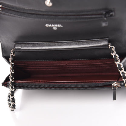 Chanel Lambskin Quilted Wallet On Chain WOC Black 5 of 11