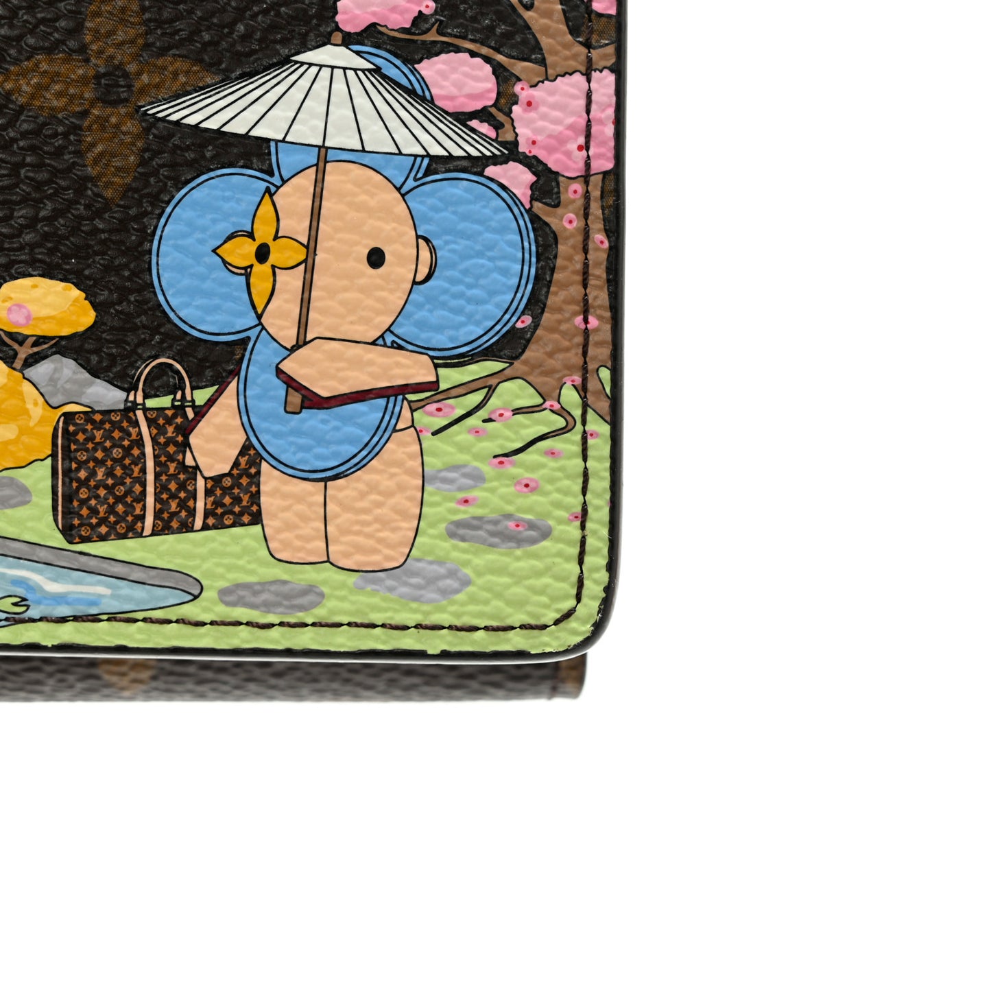 Monogram 2021 Christmas Animation Japanese Garden Victorine Wallet Wisteria Pink