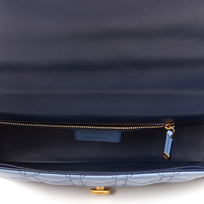 Christian Dior Lambskin Cannage Gradient Large Caro Bag Indigo Blue 6 of 9