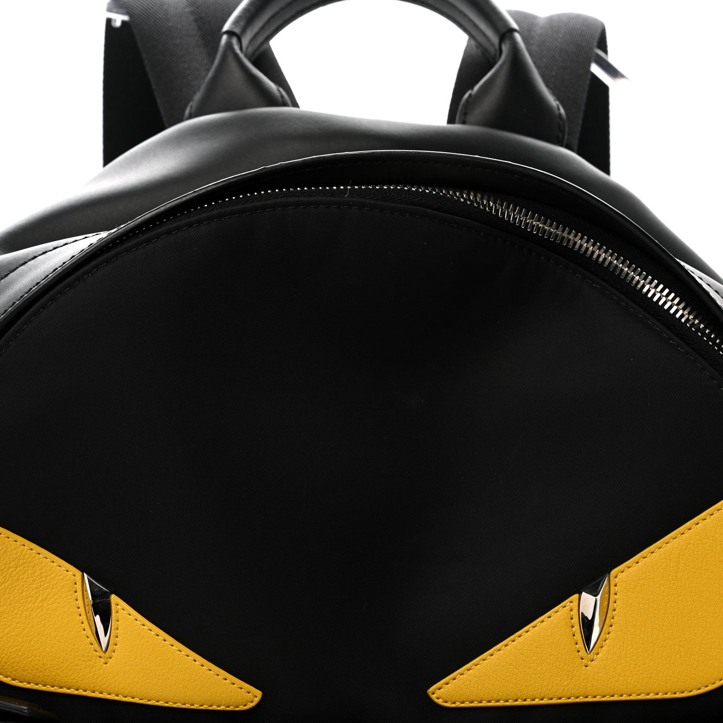 Nylon Vitello Liberty Vitello Dolce Monster Eyes Rounded Backpack Black Sunflower
