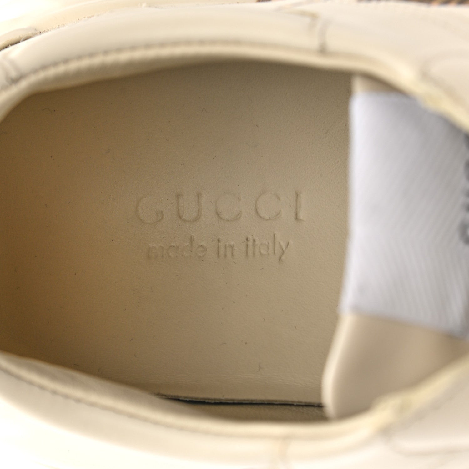 Gucci Calfskin Tiger Rhyton Sneakers 37 Ivory 7 of 11
