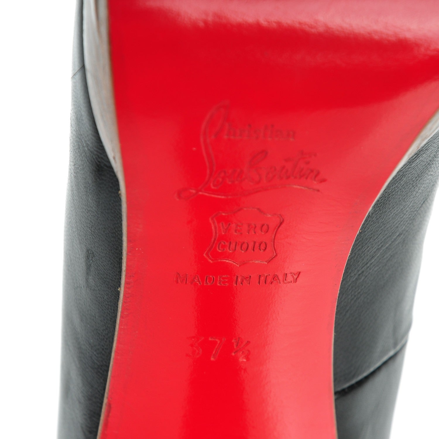 Christian Louboutin Calfskin Bruges 120 Pumps 37.5 Black 6 of 10