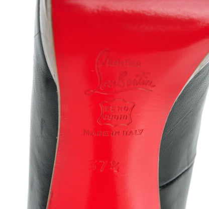 Christian Louboutin Calfskin Bruges 120 Pumps 37.5 Black 6 of 10