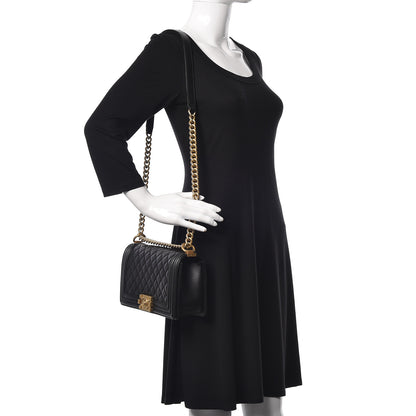 Chanel Lambskin Quilted Medium Boy Flap Black 2 of 18