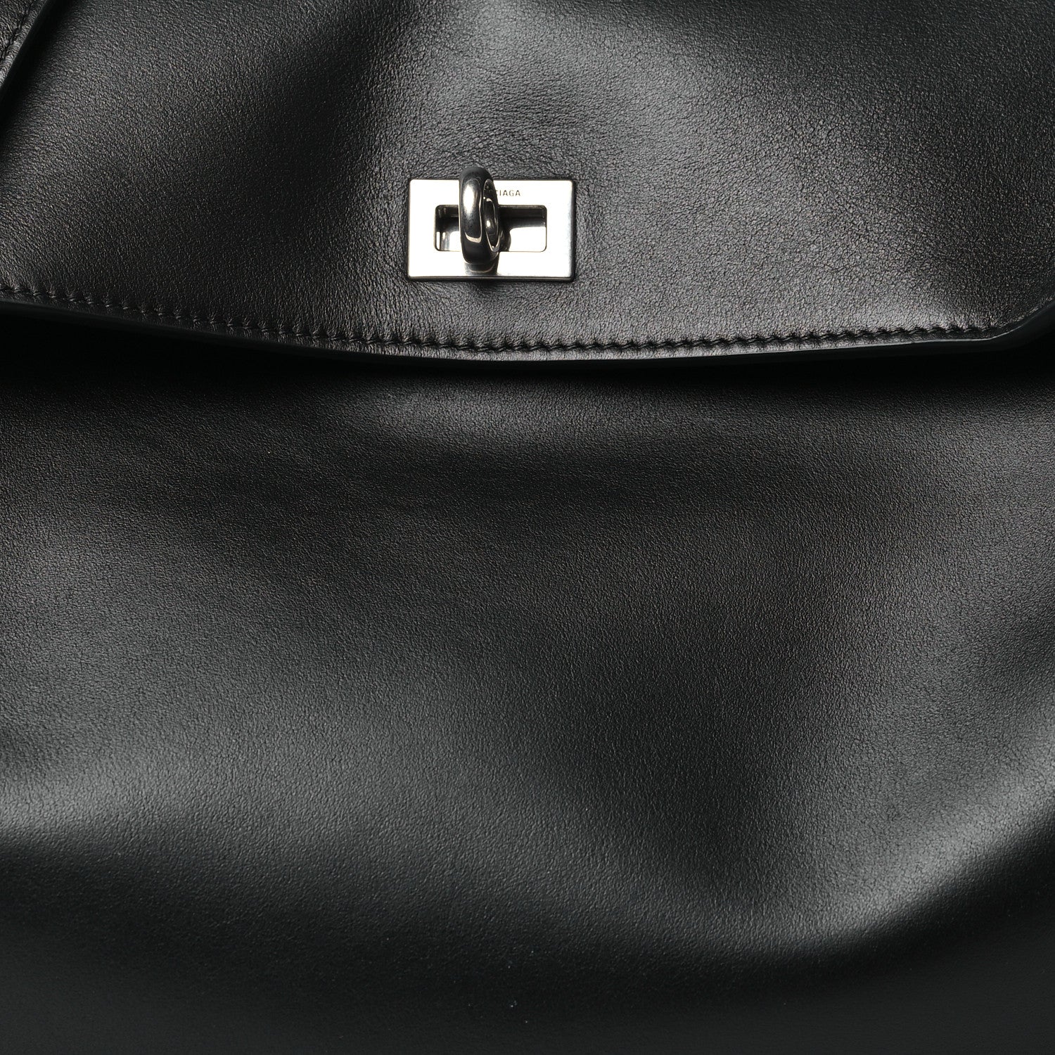 Balenciaga Smooth Calfskin Large Rodeo Top Handle Handbag Black 8 of 11