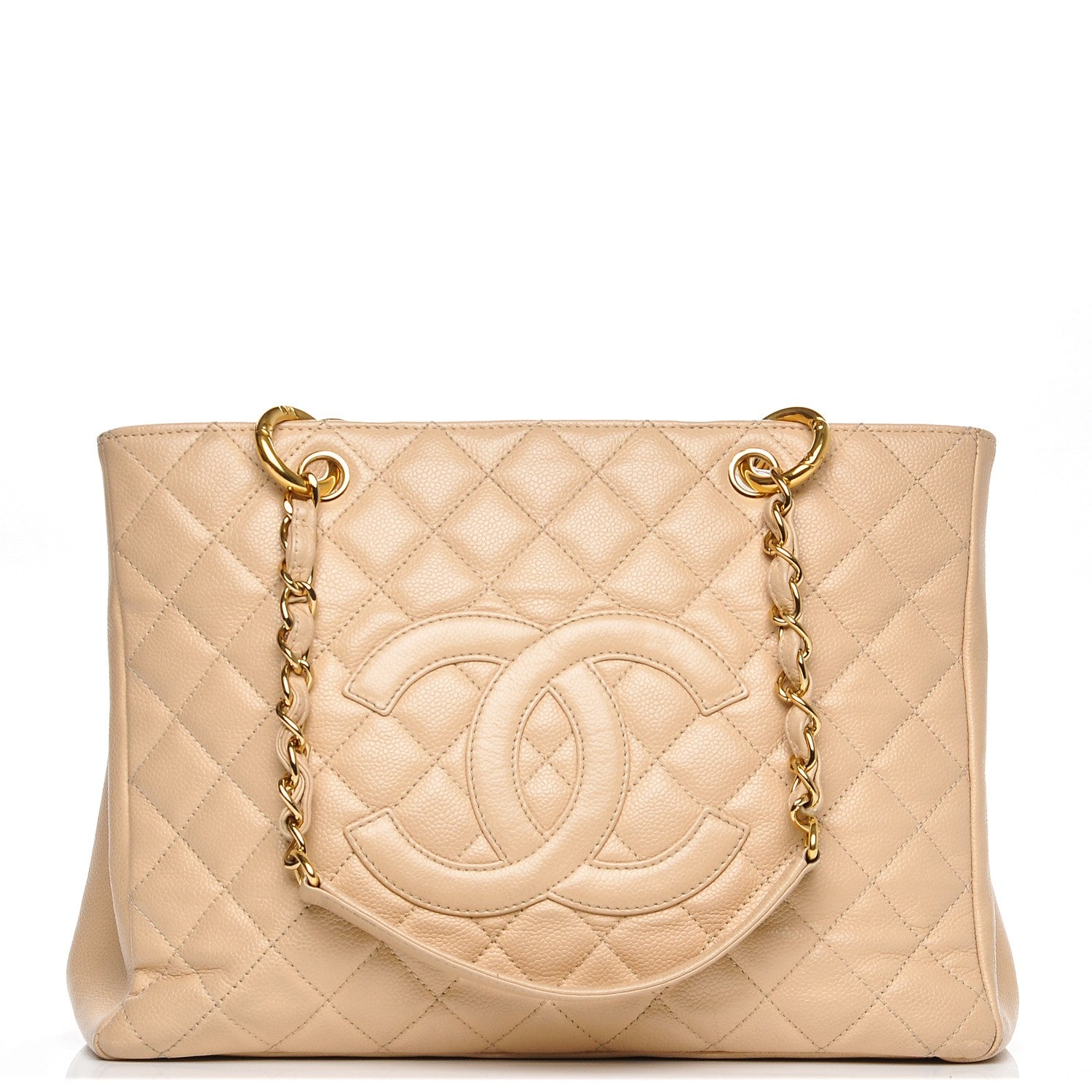 Chanel Caviar Quilted Grand Shopping Tote GST Beige Clair 1 of 7