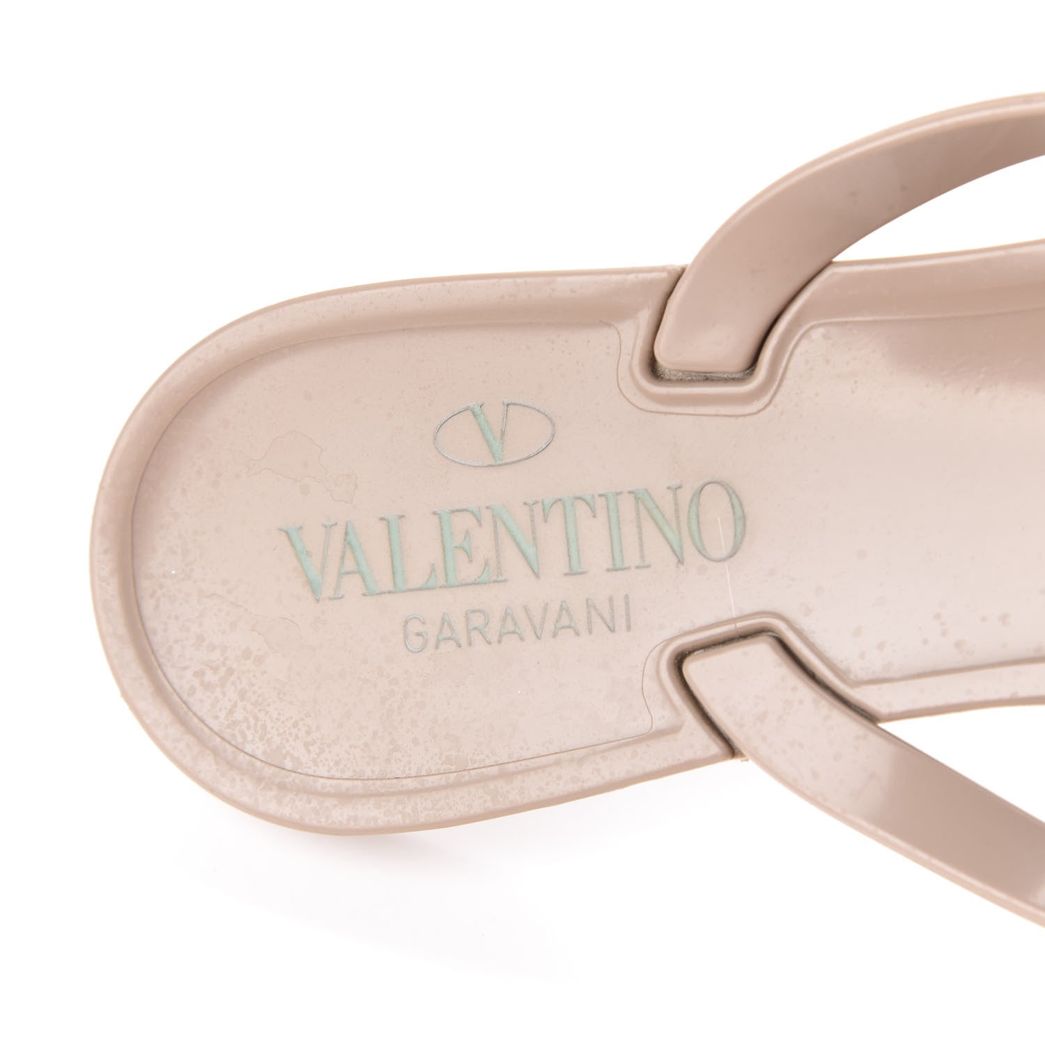 Valentino Garavani PVC Jelly Rockstud Bow Thong Sandals 38 Poudre 7 of 9