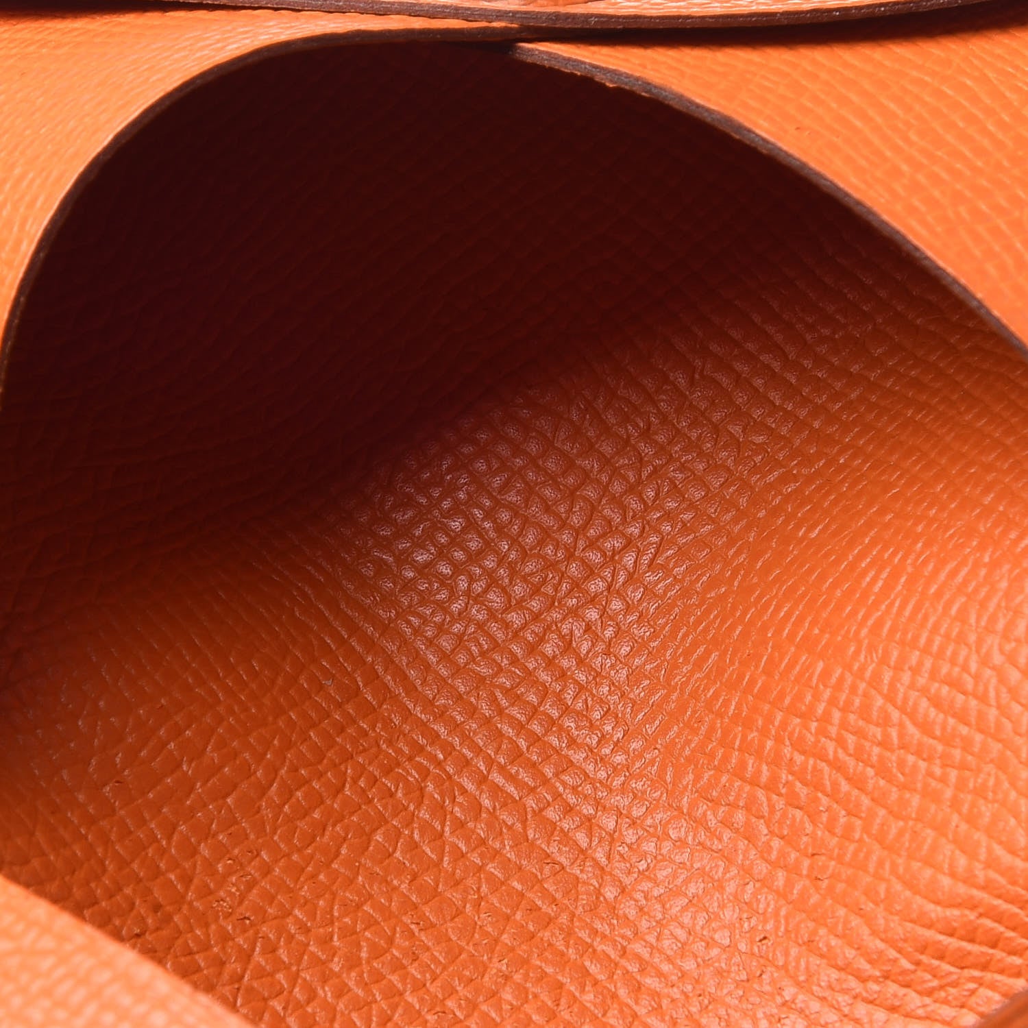 Hermes Epsom Calvi Card Case Orange 9 of 11