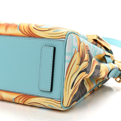 Versace X FENDI Grained Calfskin Fendace La Medusa Medium Top Handle Bag Baby Blue Multicolor 10 of 11