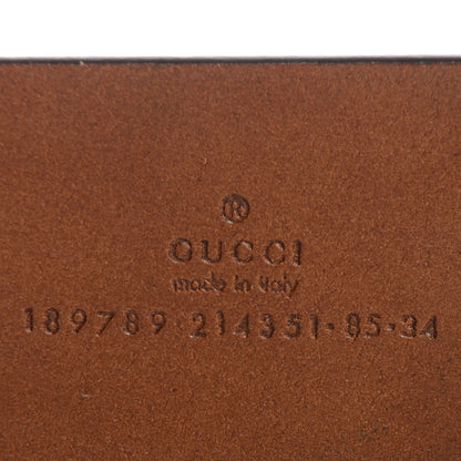 Gucci Leather Horsebit Nail G Belt Brown 85 34 3 of 4