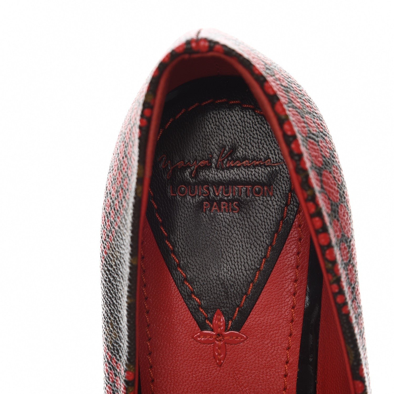 Louis Vuitton Monogram Kusama Town Flats 37 Red 7 of 8