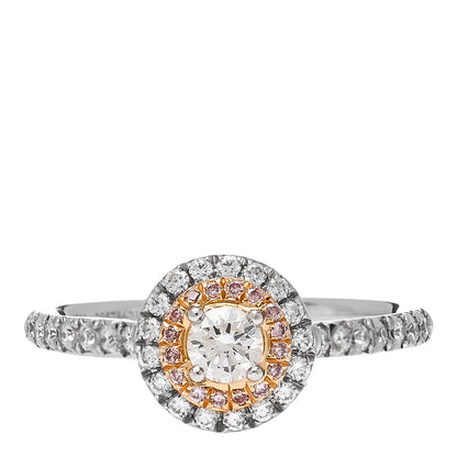 Tiffany Platinum 18K Rose Gold Pink Diamond Soleste Engagement Ring 52 6 1 of 5