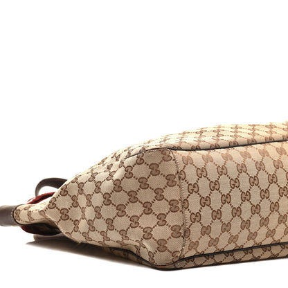 Gucci Monogram Large Positano Tote Brown 8 of 9