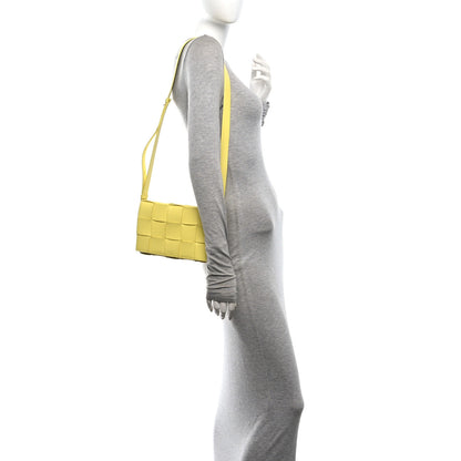 Bottega Veneta Lambskin Maxi Intrecciato Small Cassette Crossbody Bag Lemonade 2 of 11