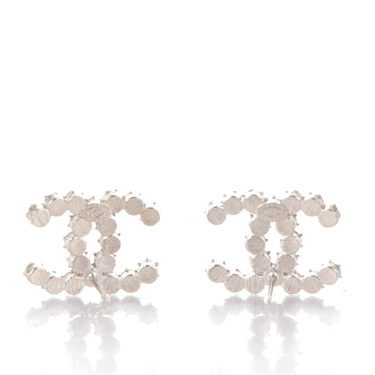 Crystal CC Earrings Silver