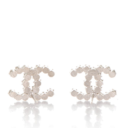 Chanel Crystal CC Earrings Silver 3 of 4