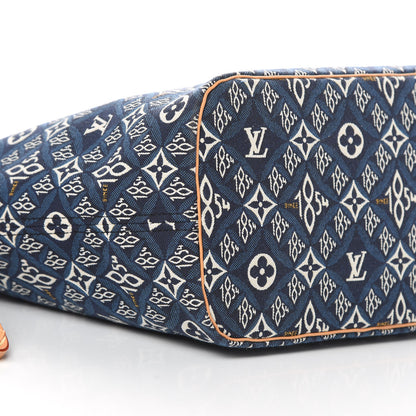 Louis Vuitton Jacquard Since 1854 Neverfull MM Blue 9 of 10