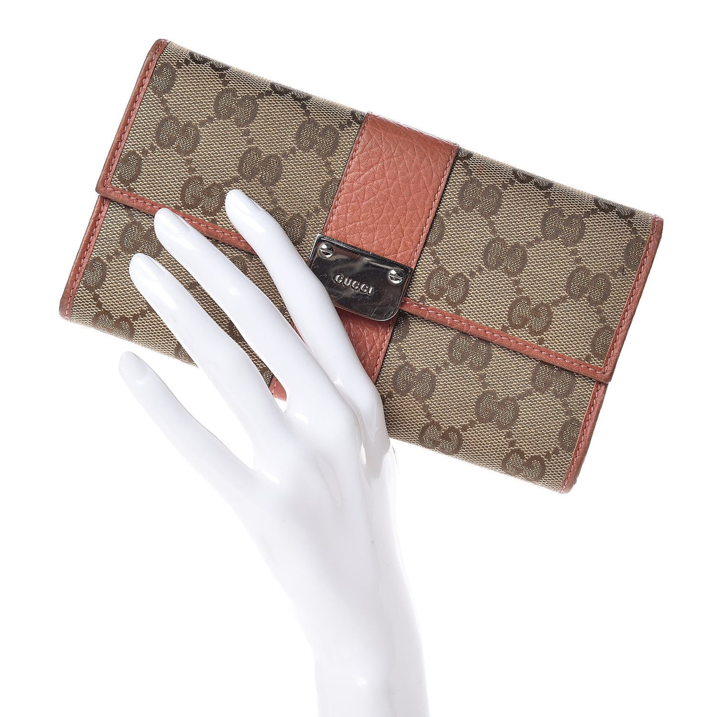 Monogram Continental Flap Wallet Coral
